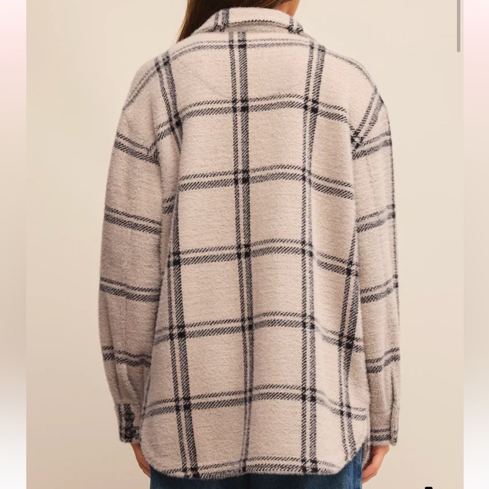 Z Supply Plaid Jacket in Gray and Black - Picture 2 of 9